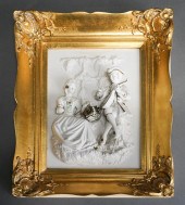 CONTINENTAL FRAMED PORCELAIN R