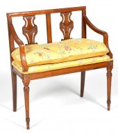 CONTINENTAL FRUITWOOD BENCH, 1