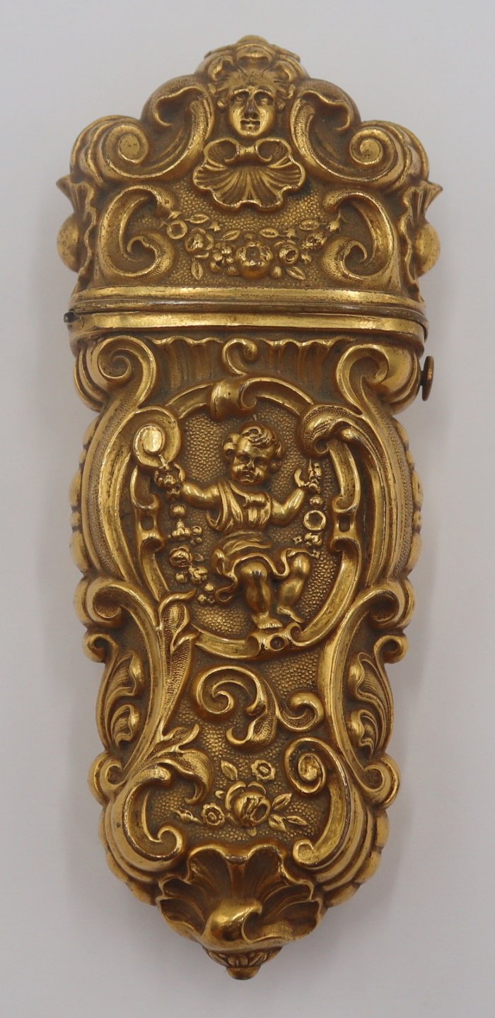 CONTINENTAL GILT BRONZE HINGED
