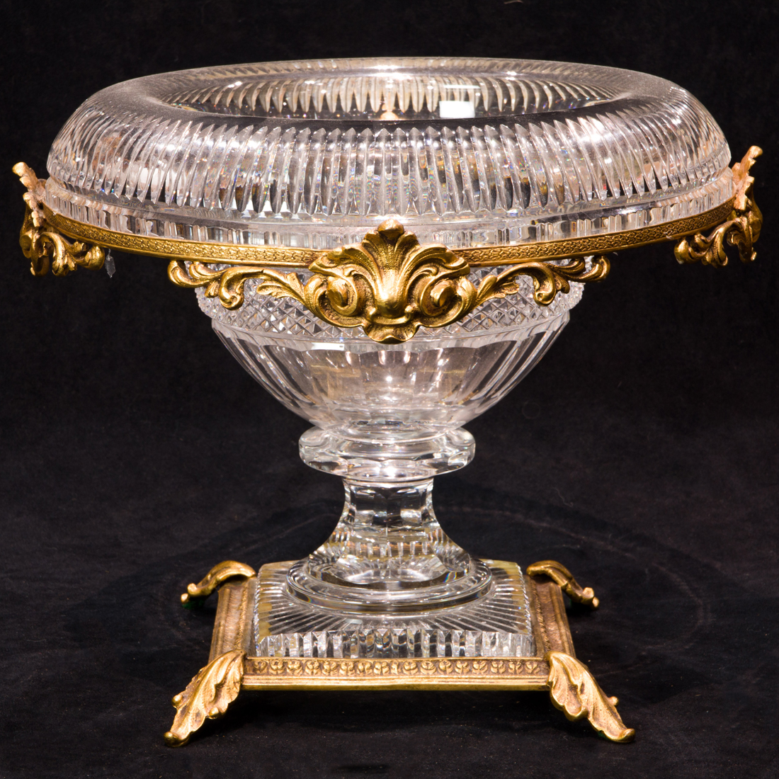 CONTINENTAL GILT BRONZE MOUNTED CUT