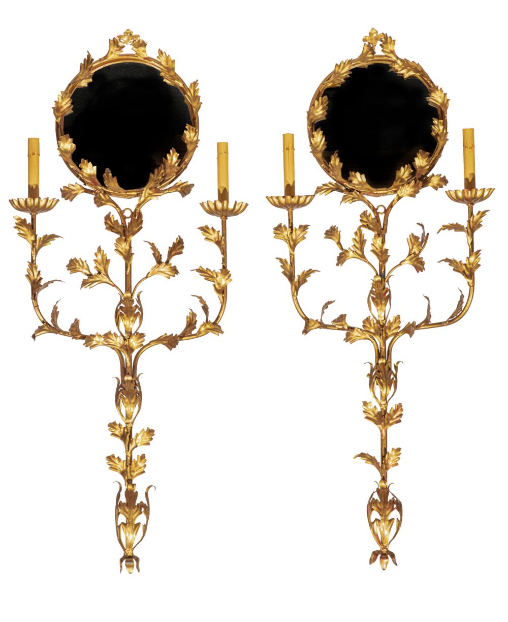 CONTINENTAL GILT METAL AND MIRRORED