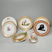 CONTINENTAL GILT PORCELAIN TAB