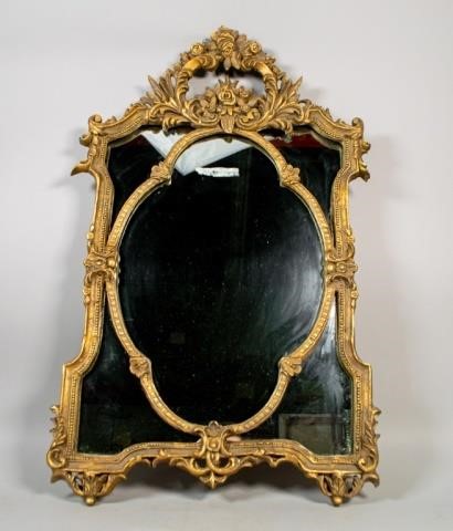 CONTINENTAL GILT WOOD MIRROR18th