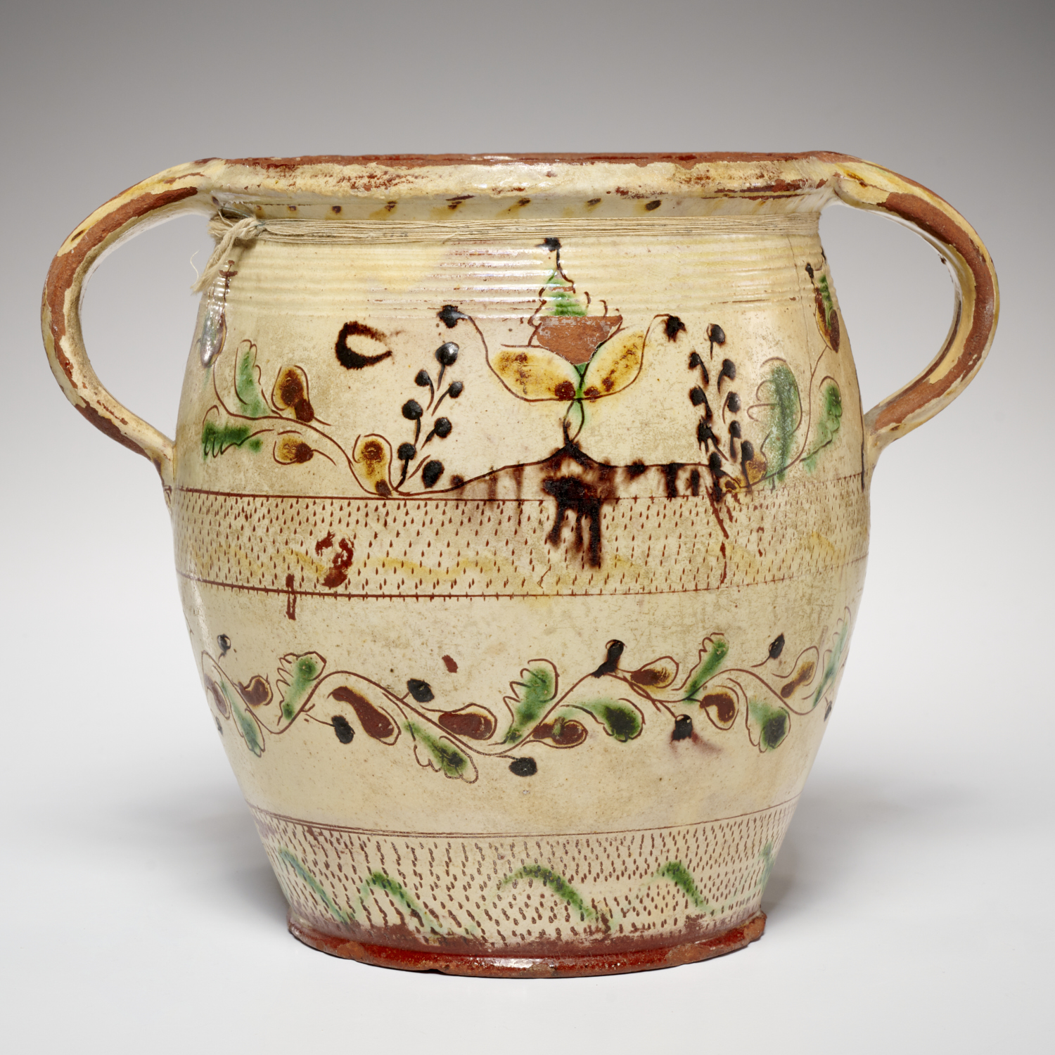 CONTINENTAL GLAZED EARTHENWARE JAR,
