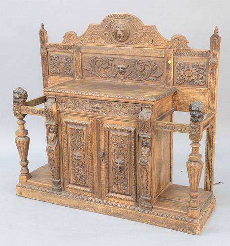 CONTINENTAL HEAVILY CARVED HALL
