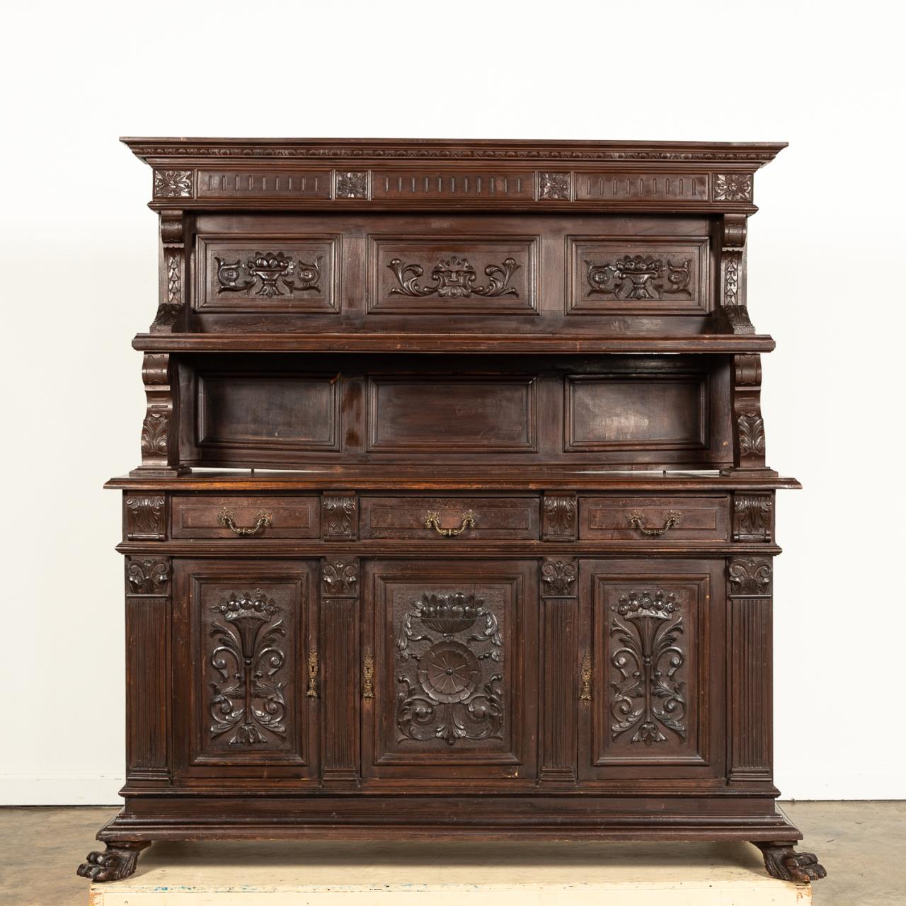 CONTINENTAL HENRI II-STYLE CARVED