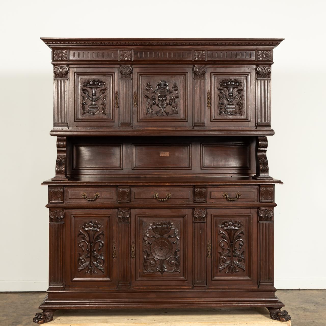CONTINENTAL HENRI II-STYLE CARVED