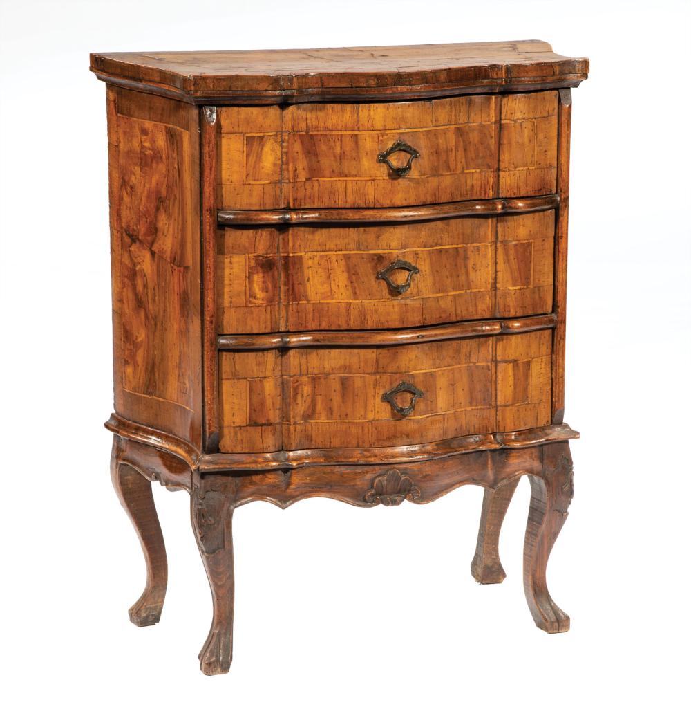 CONTINENTAL INLAID BURLWOOD CHEST