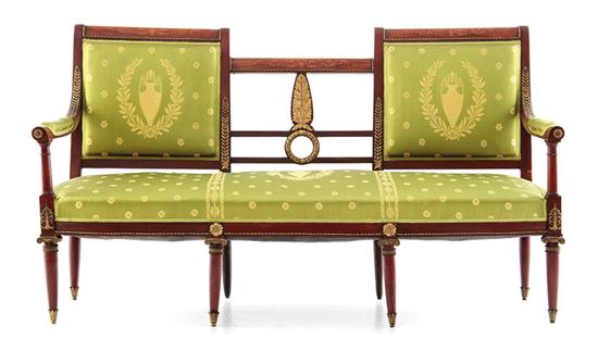 Continental inlaid mahogany
