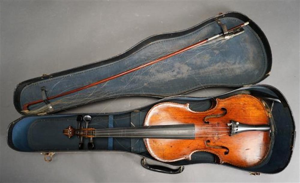 CONTINENTAL INLAID WOOD VIOLIN WITH