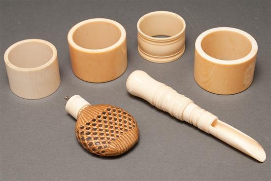 Continental ivory apple corer,