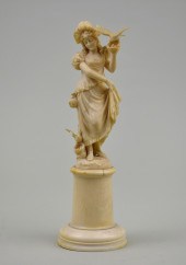 CONTINENTAL IVORY FIGURE OF A