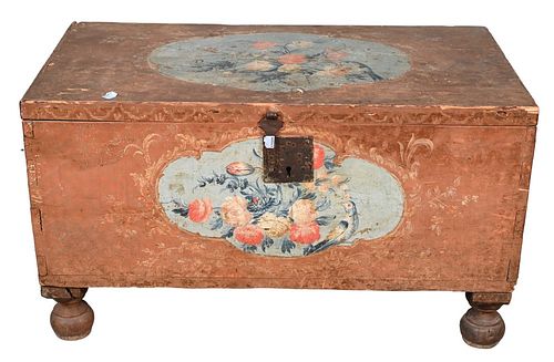 CONTINENTAL LIFT TOP CHEST, ON BALL
