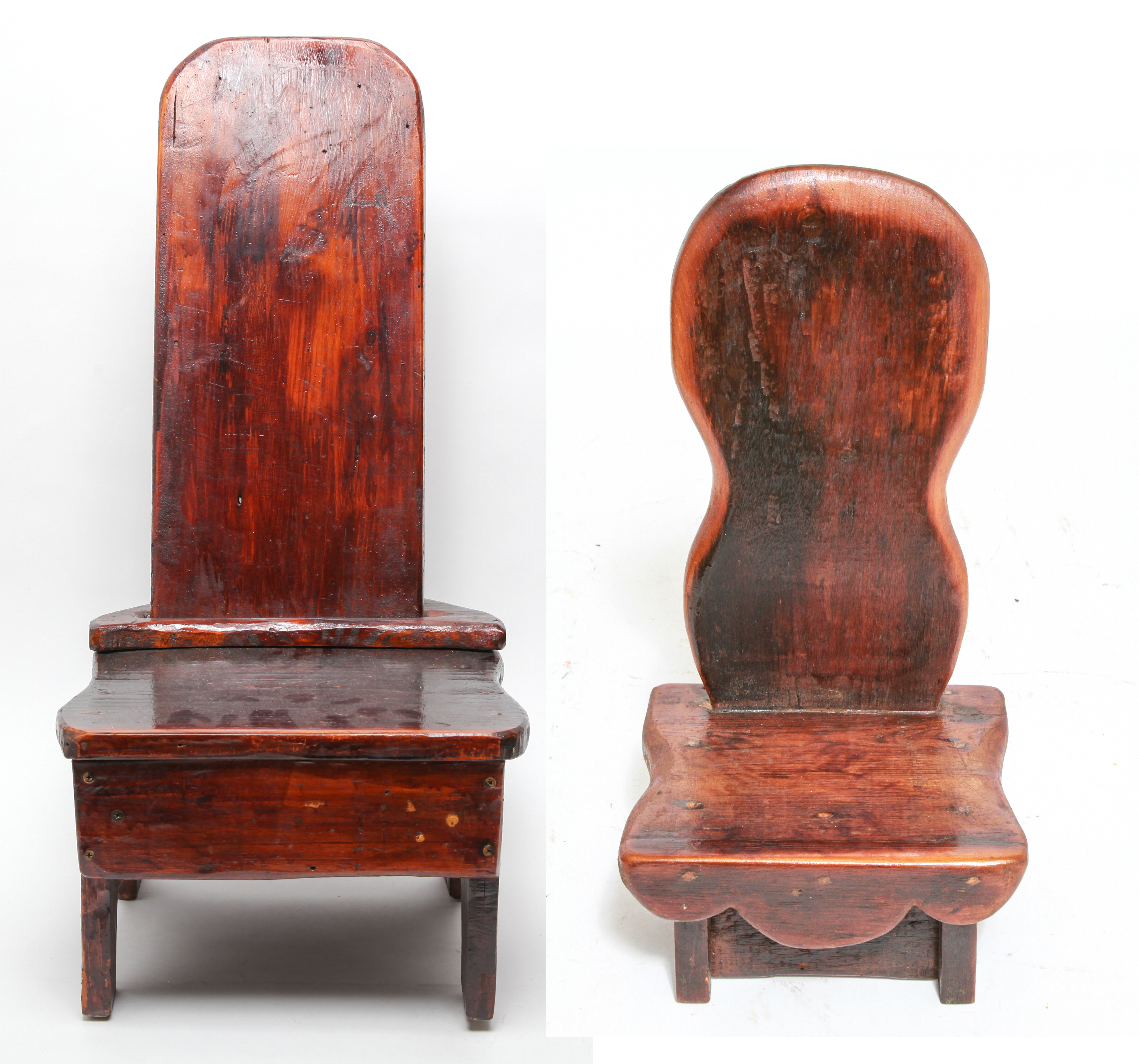 CONTINENTAL LOW PINE WOOD STOOLS