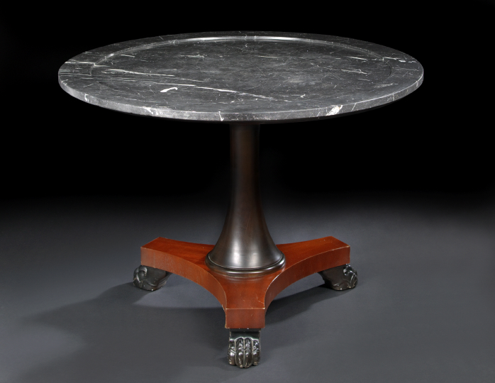 Continental Mahogany and Marble-Top