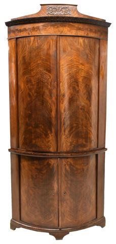 CONTINENTAL MAHOGANY BOWFRONT
