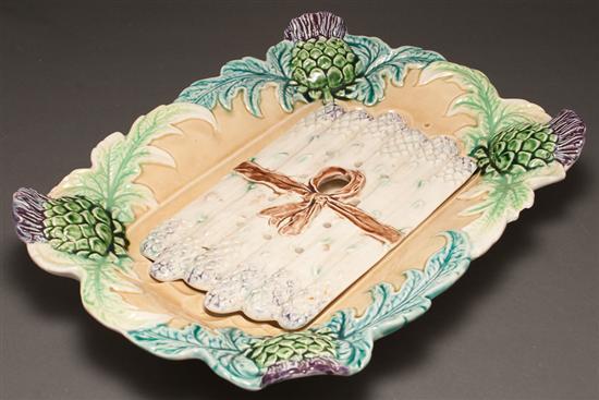 Continental majolica asparagus