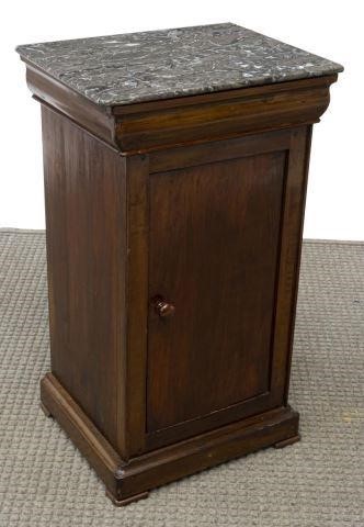 CONTINENTAL MARBLE-TOP BEDSIDE