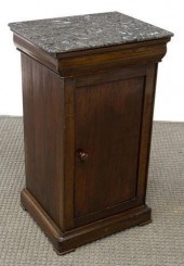 CONTINENTAL MARBLE-TOP BEDSIDE