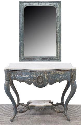 CONTINENTAL MARBLE-TOP CONSOLE
