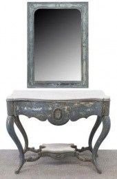 CONTINENTAL MARBLE-TOP CONSOLE