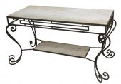 CONTINENTAL MARBLE TOP SCROLLE