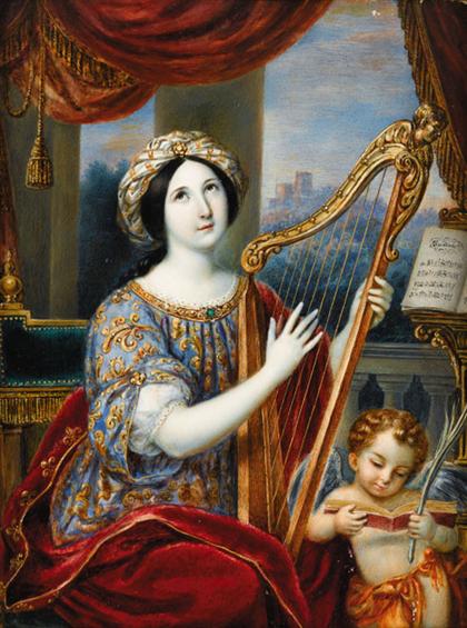 Continental miniature painting of a