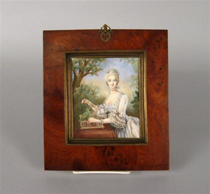Continental miniature portrait of a