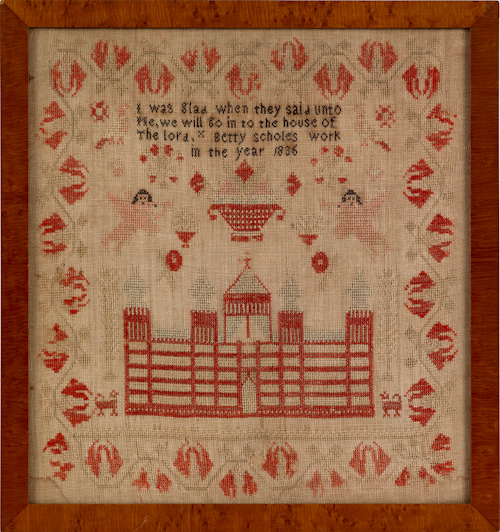 Continental needlework sampler by