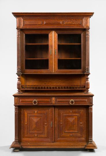 Continental Oak Cabinet,  late 19th