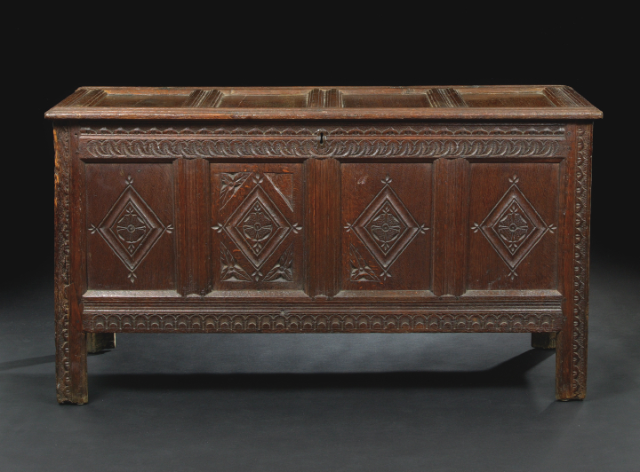 Continental Oak Coffer,  early 19th