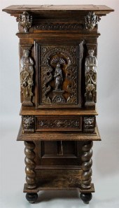 CONTINENTAL OAK COFFER ON STAN