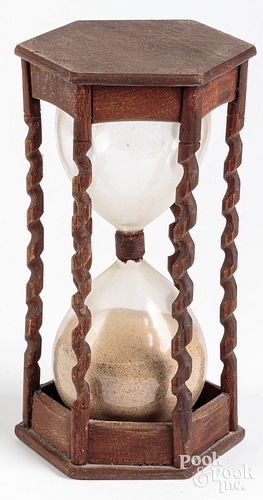 CONTINENTAL OAK SAND TIMER, 20TH