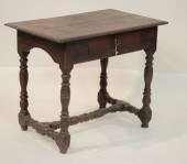 CONTINENTAL OAK SIDE TABLE, 17