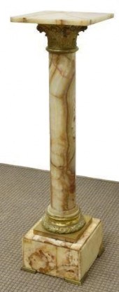 CONTINENTAL ONYX & GILT METAL