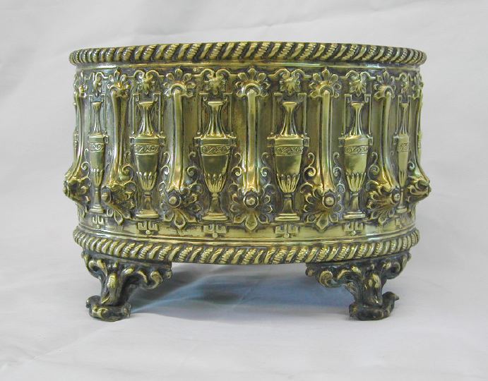 Continental Oval Brass Footed