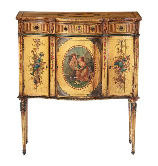 Continental paint-decorated cabinet