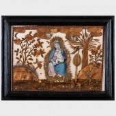 CONTINENTAL PAINTED AND STRAW-