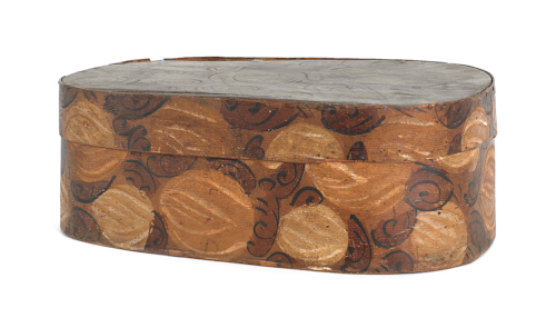 Continental painted bride's box