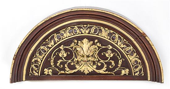 Continental parcel-gilt carved