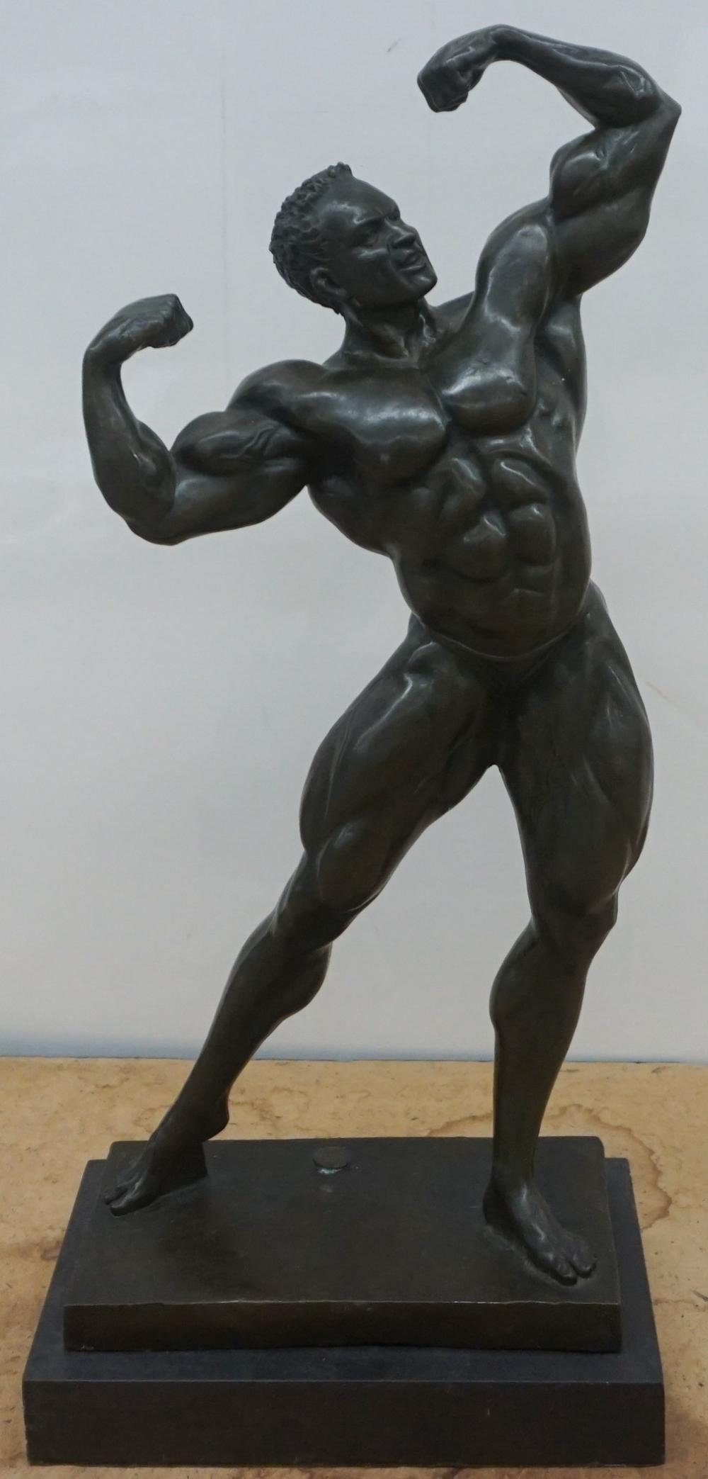 CONTINENTAL PATINATED BRONZE FIGURE