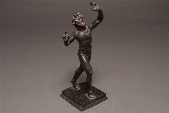Continental patinated bronze figure