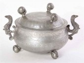 Continental pewter covered foo