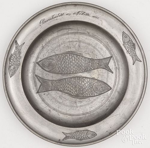 CONTINENTAL PEWTER DEEP DISH,