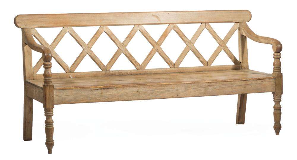 CONTINENTAL PINE BENCHAntique