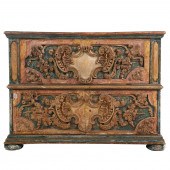 CONTINENTAL PINE PAINTED CARVE