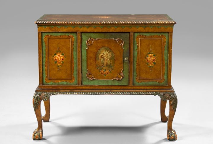 Continental Polychromed Cabinet, 