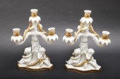 CONTINENTAL PORCELAIN CANDELAB