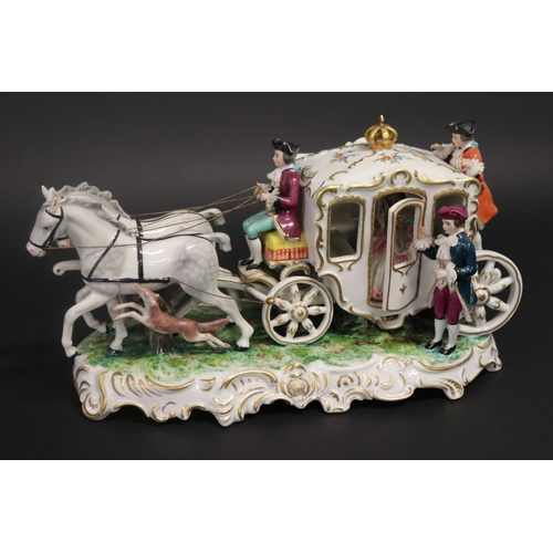 Continental porcelain carriage &