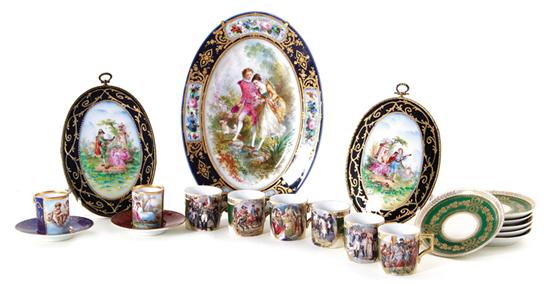Continental porcelain demitasse and